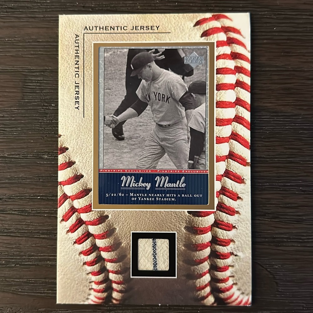 Mickey Mantle Memorabilia Card